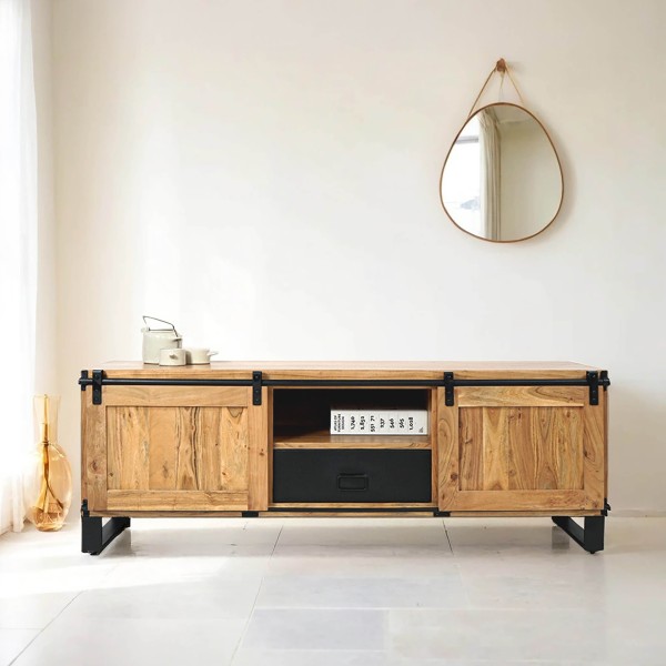 TV-Möbel aus Holz & Metall 160 cm - Osaka