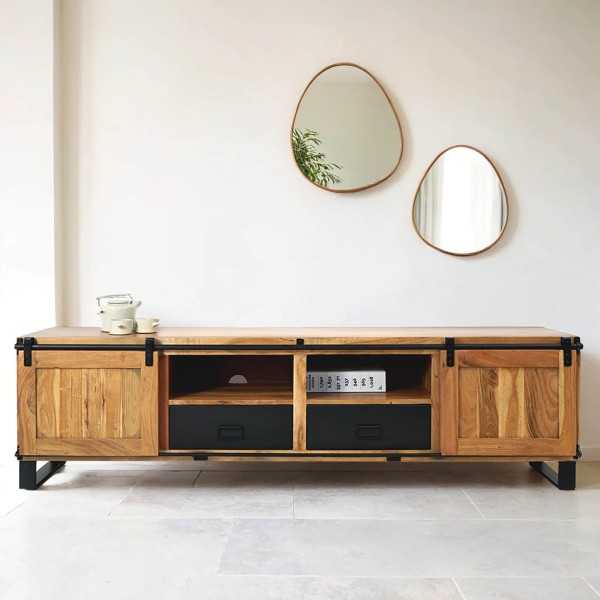 TV-Möbel aus Holz & Metall 200 cm - Osaka