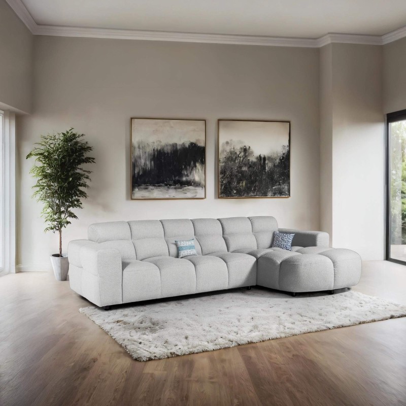 Ecksofa mit 4 Sitzplätzen und rechter Chaiselongue – Elda
