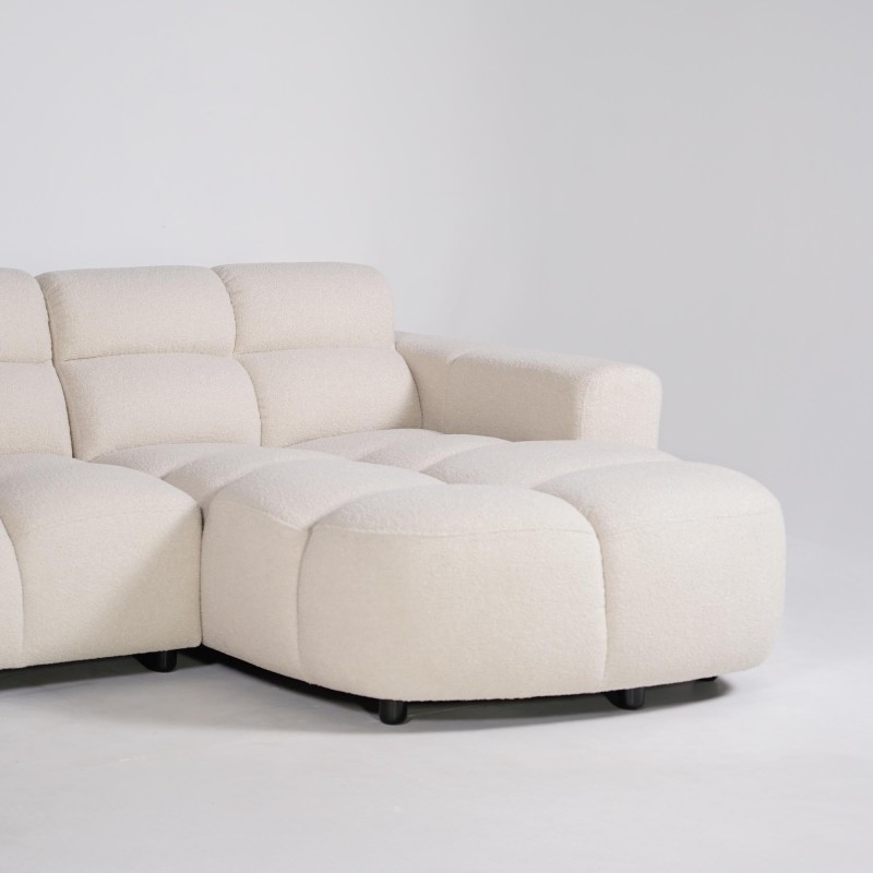 Ecksofa mit 4 Sitzplätzen und rechter Chaiselongue – Elda