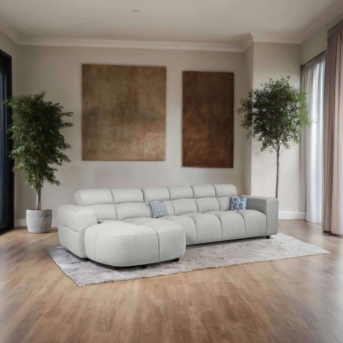 Ecksofa mit 4 Sitzplätzen und linker Meridienne – Elda