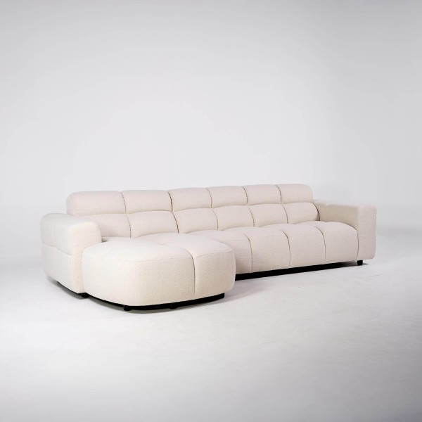 Ecksofa mit 4 Sitzplätzen und linker Meridienne – Elda
