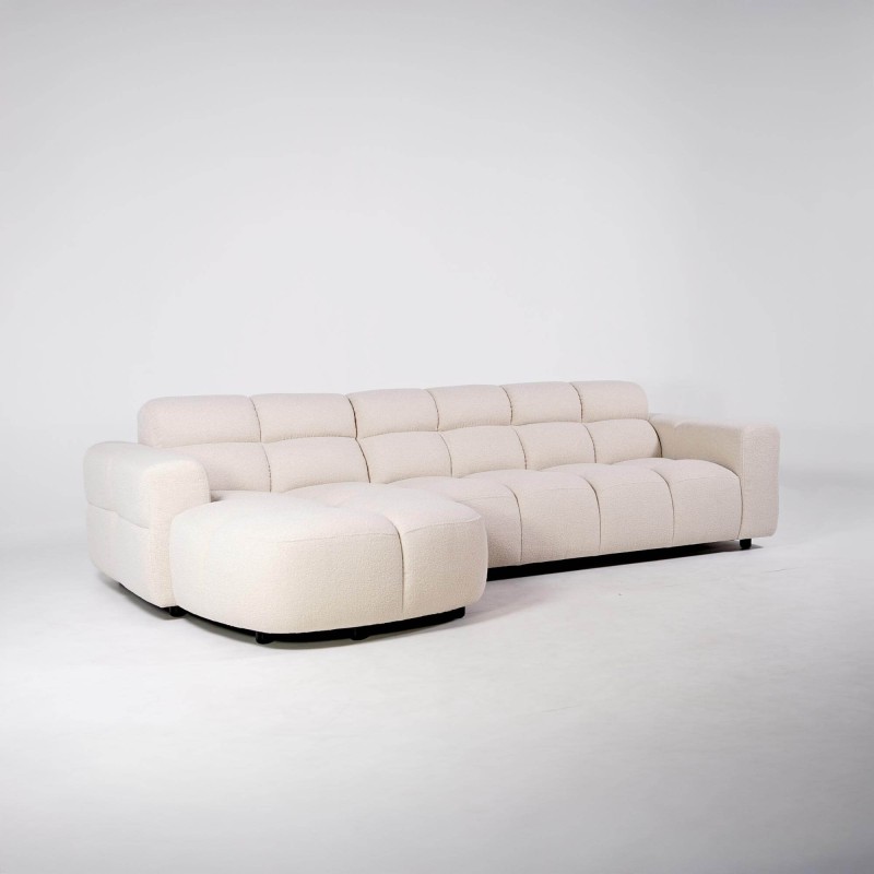 Ecksofa mit 4 Sitzplätzen und linker Meridienne – Elda