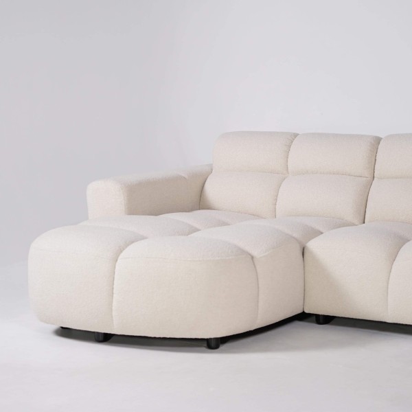 Ecksofa mit 4 Sitzplätzen und linker Meridienne – Elda