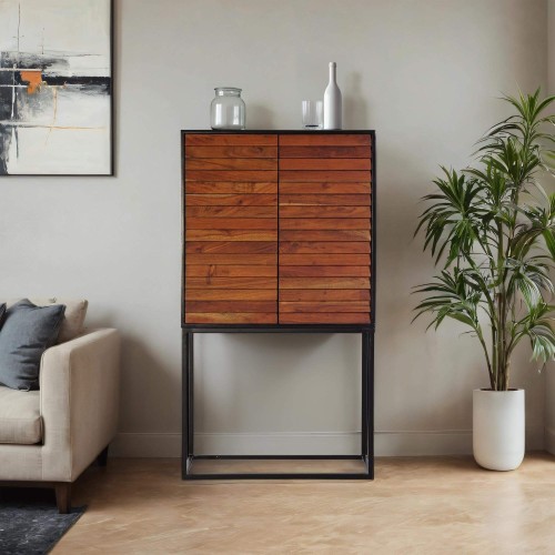 Hochschrank aus Massivholz 80cm - Tamara