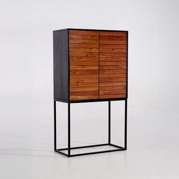 Hochschrank aus Massivholz 80cm - Tamara