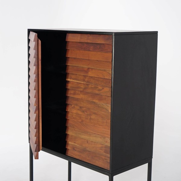 Hochschrank aus Massivholz 80cm - Tamara