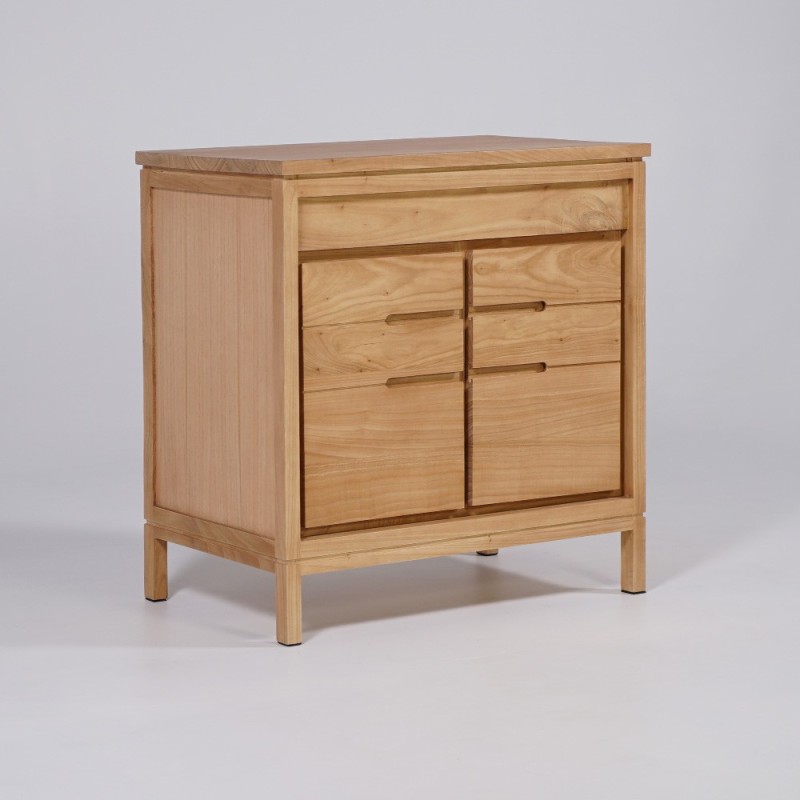 Waschtischunterschrank aus Massivholz 80 cm - Ashwini