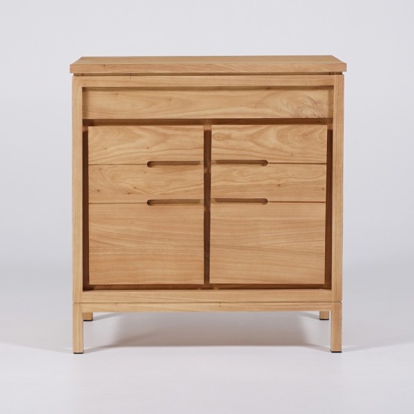 Waschtischunterschrank aus Massivholz 80 cm - Ashwini