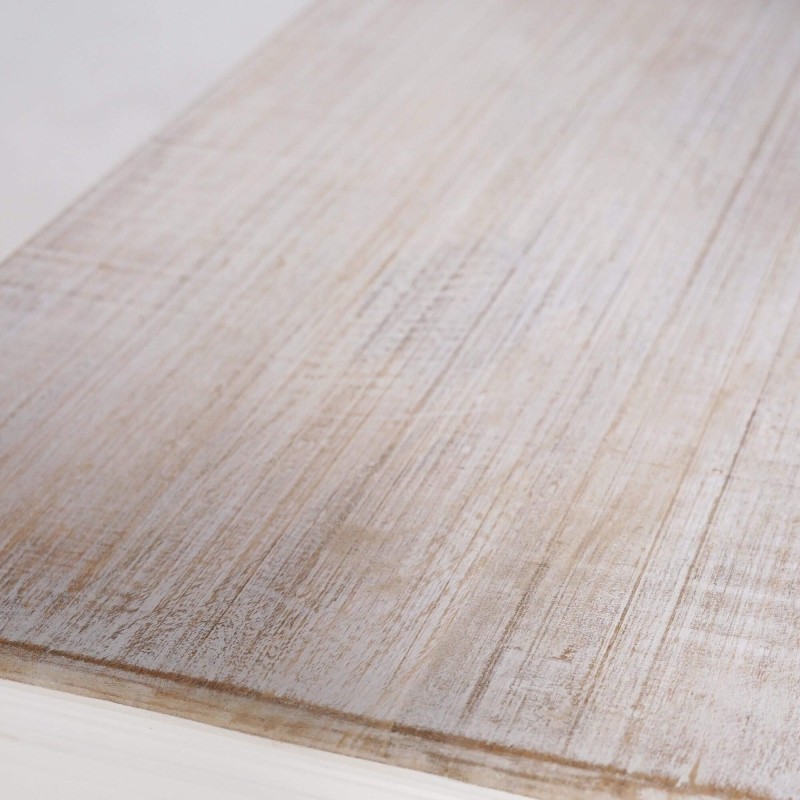 Kleine Anrichte aus weißem und naturbelassenem Holz – Sea side