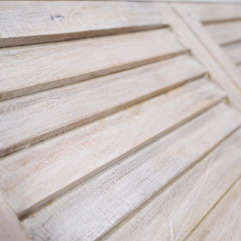 Kleine Anrichte aus weißem und naturbelassenem Holz – Sea side