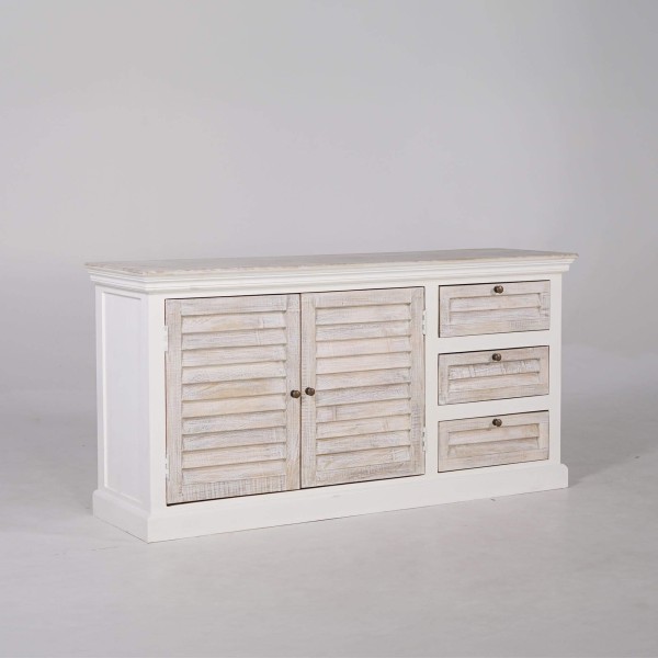 Weißes Sideboard aus Naturholz – Sea side