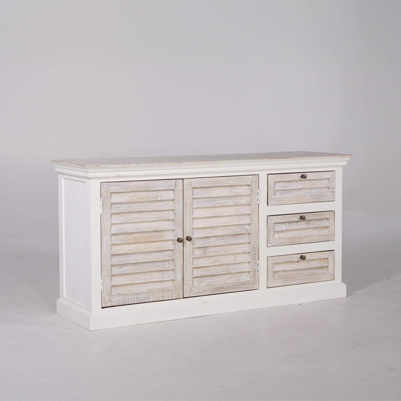 Weißes Sideboard aus Naturholz – Sea side