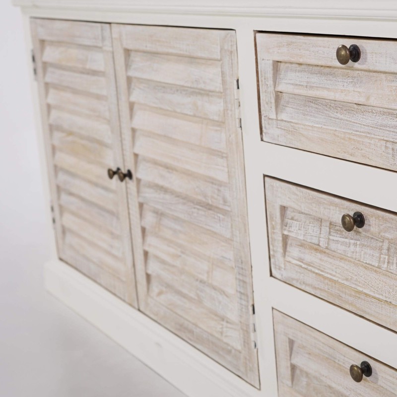 Weißes Sideboard aus Naturholz – Sea side