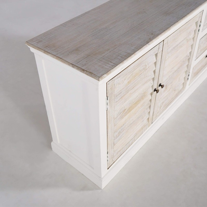 Weißes Sideboard aus Naturholz – Sea side