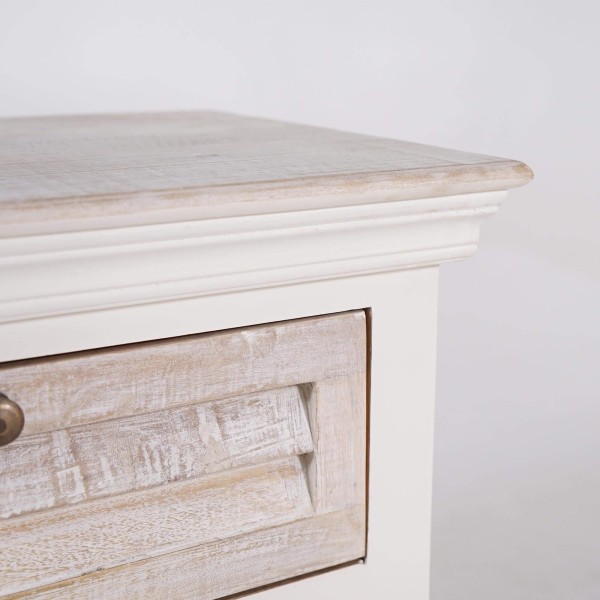 Weißes Sideboard aus Naturholz – Sea side