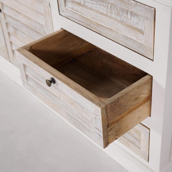 Weißes Sideboard aus Naturholz – Sea side