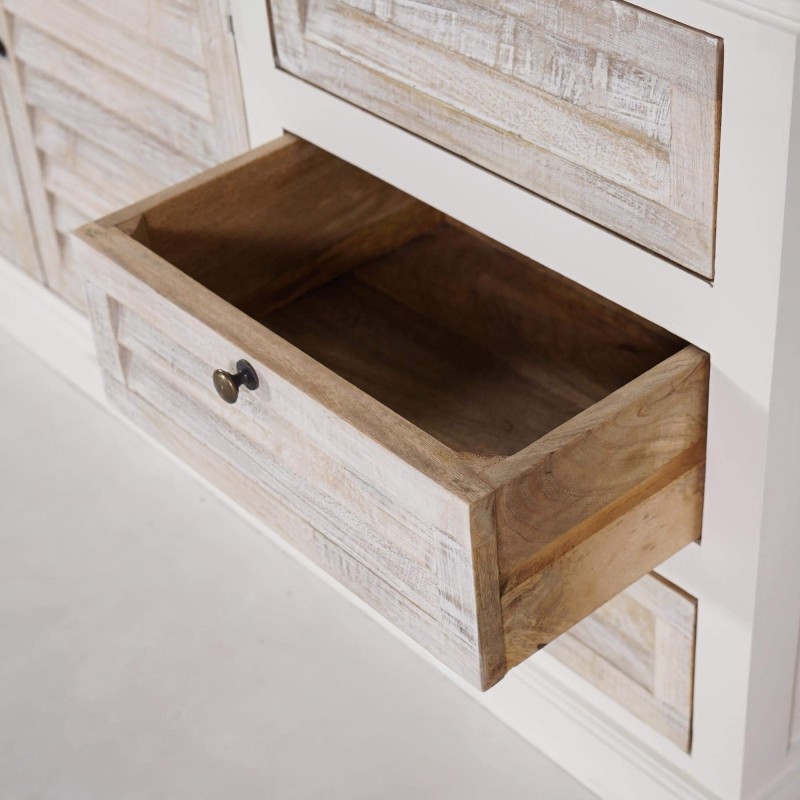 Weißes Sideboard aus Naturholz – Sea side