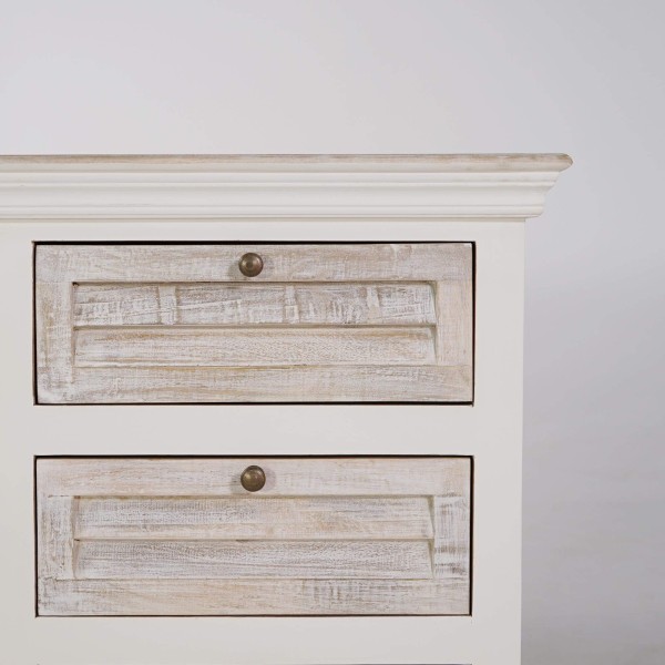 Weißes Sideboard aus Naturholz – Sea side