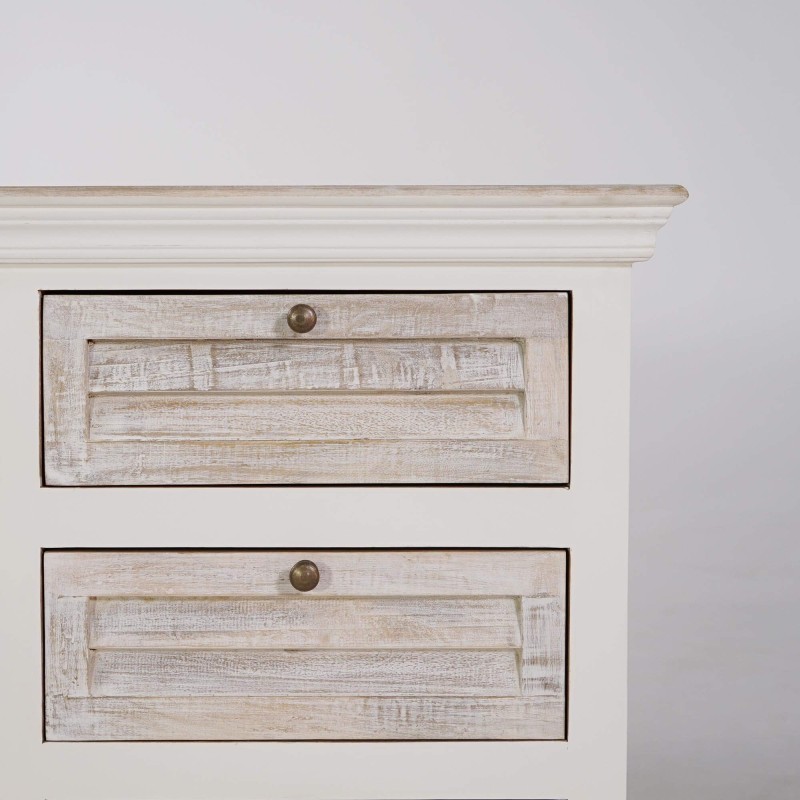Weißes Sideboard aus Naturholz – Sea side