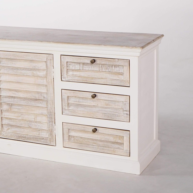 Weißes Sideboard aus Naturholz – Sea side