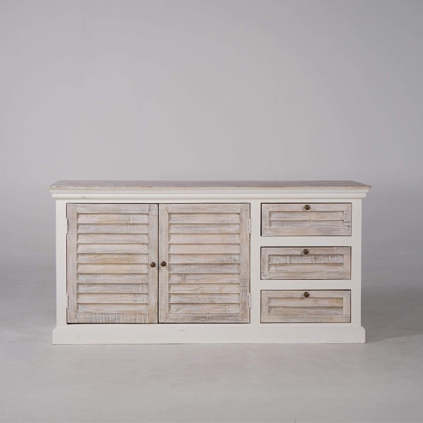 Weißes Sideboard aus Naturholz – Sea side