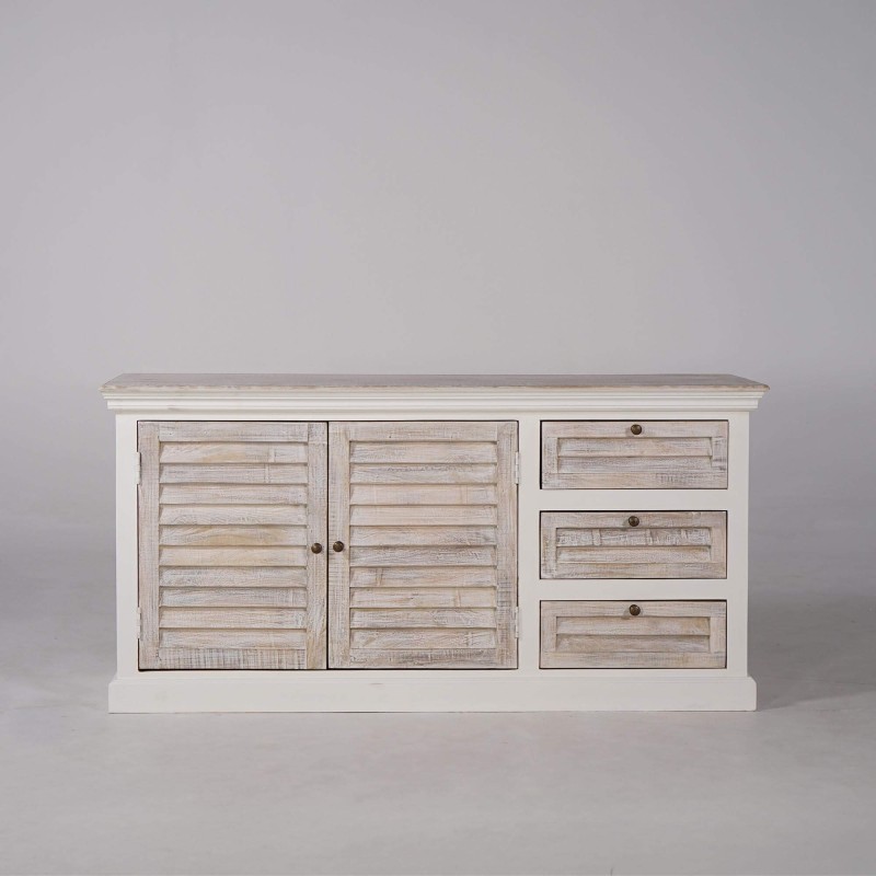 Weißes Sideboard aus Naturholz – Sea side