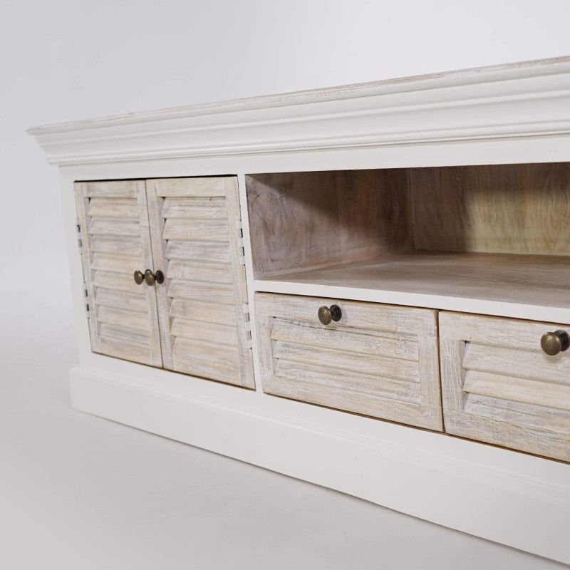 TV-Möbel Holz und Weiß 190 cm – Sea side