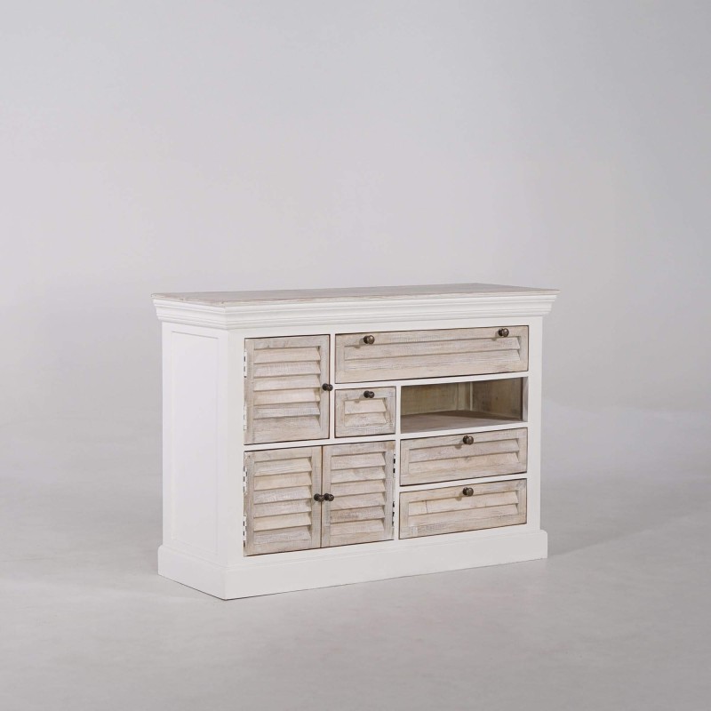 Weißes Sideboard aus Naturholz – Sea side