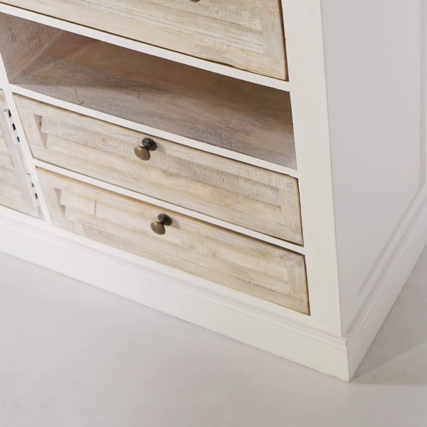 Weißes Sideboard aus Naturholz – Sea side