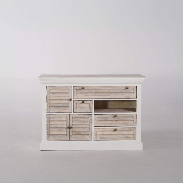 Weißes Sideboard aus Naturholz – Sea side