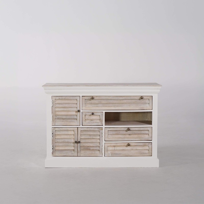 Weißes Sideboard aus Naturholz – Sea side