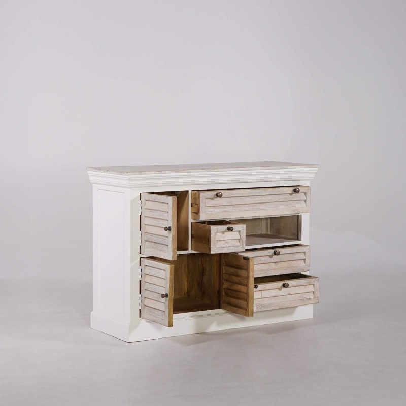 Weißes Sideboard aus Naturholz – Sea side