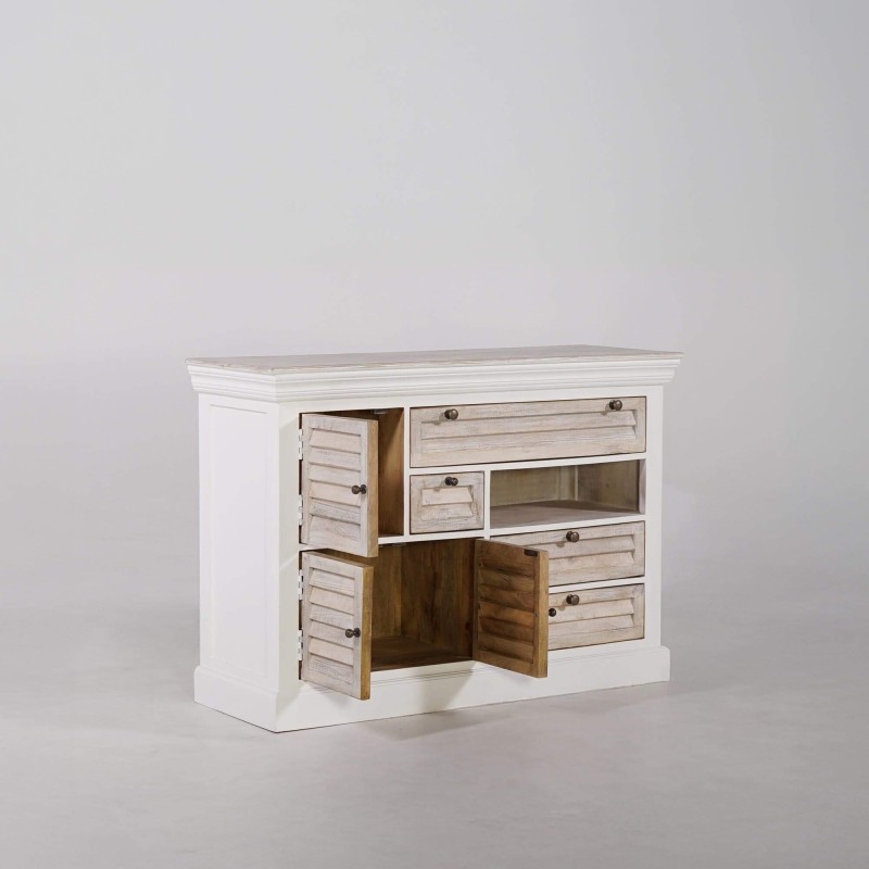 Weißes Sideboard aus Naturholz – Sea side