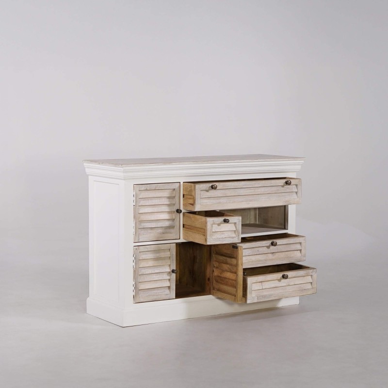 Weißes Sideboard aus Naturholz – Sea side
