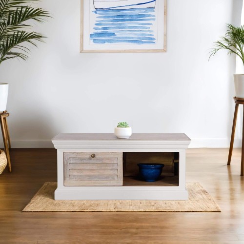 Couchtisch aus naturweißem Holz - Sea side