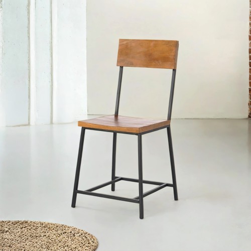 Holz- und Metallstuhl Robin