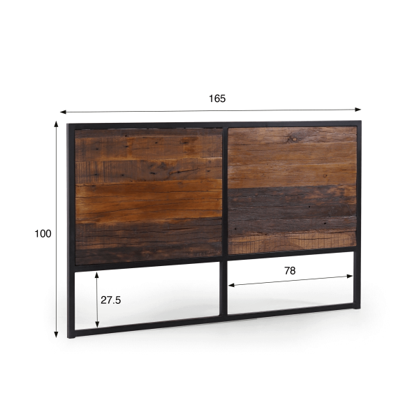 Kopfteil aus recyceltem Holz – Recycled