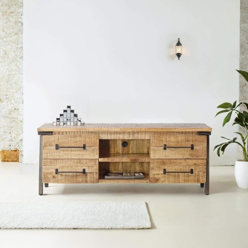 TV-Möbel aus Holz & Metall - Retro Archi