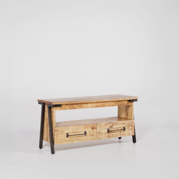 TV-Möbel Holz & Metall 120 cm - Retro Archi