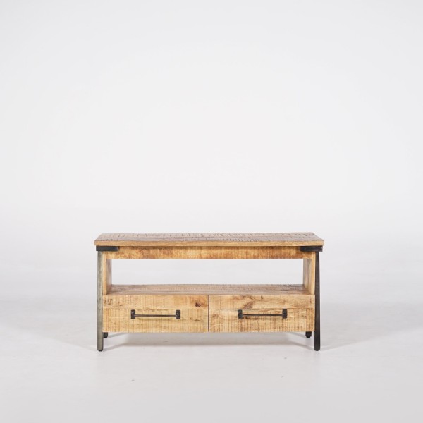 TV-Möbel Holz & Metall 120 cm - Retro Archi