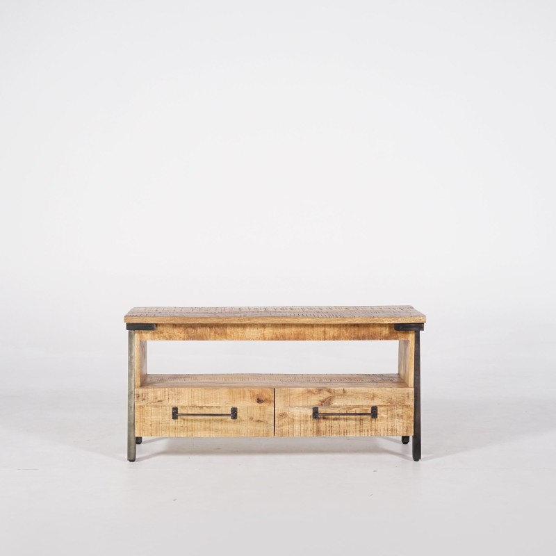 TV-Möbel Holz & Metall 120 cm - Retro Archi