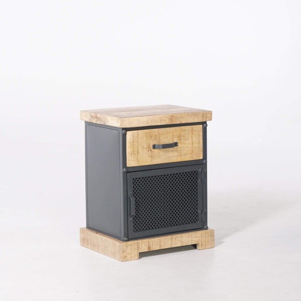 Nachttisch aus Holz und Metall - Cambridge