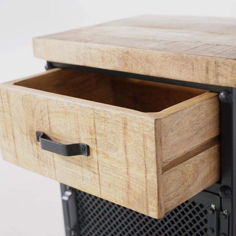 Nachttisch aus Holz und Metall - Cambridge