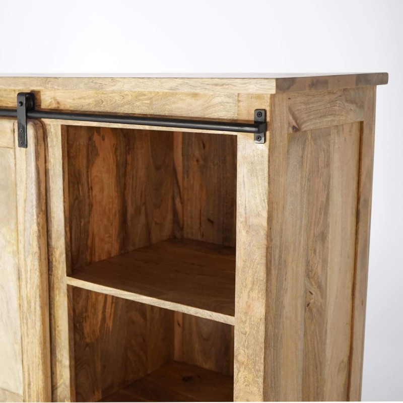 Industrielle Vitrine aus Holz und Metall 150 cm - Paris