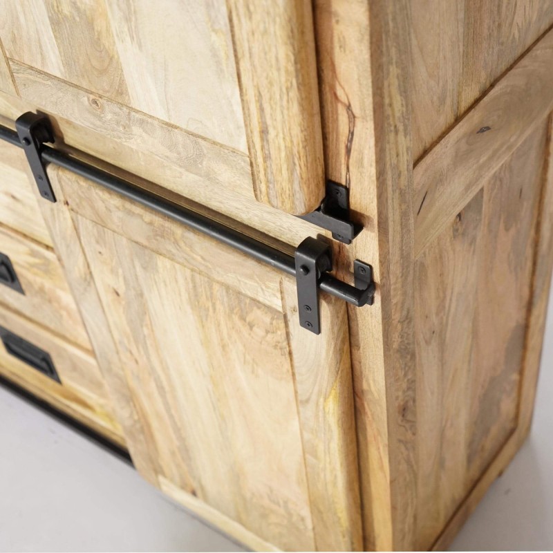 Industrielle Vitrine aus Holz und Metall 150 cm - Paris