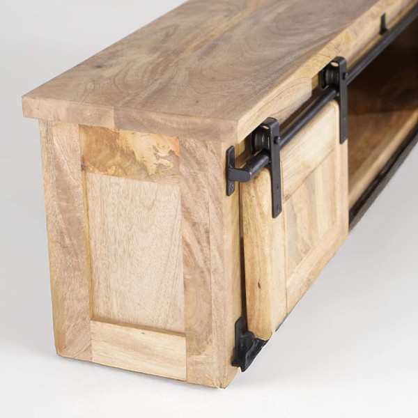 Industrielles Wandregal aus Holz und Metall – Paris