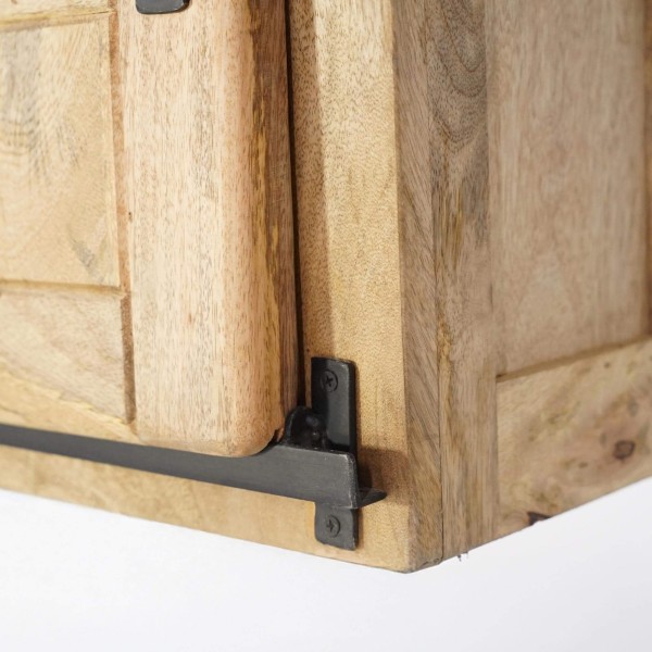 Industrielles Wandregal aus Holz und Metall – Paris