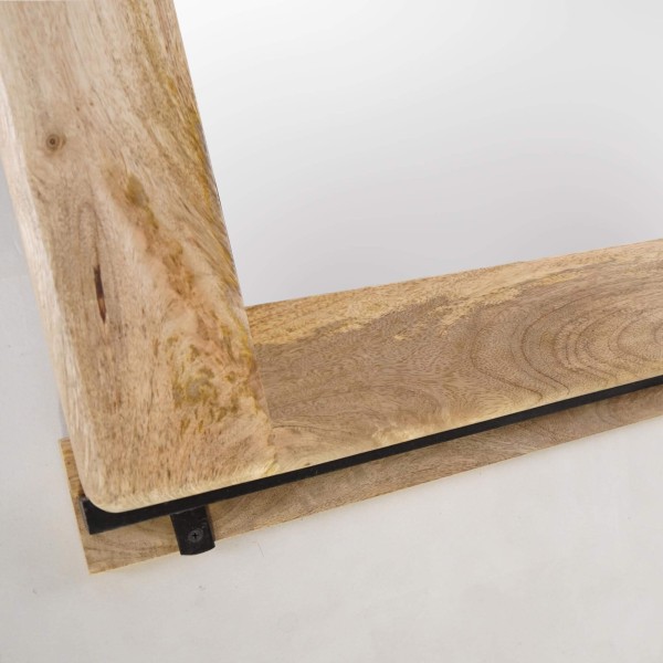 Badezimmerspiegel aus Holz und Metall 80 cm – Paris