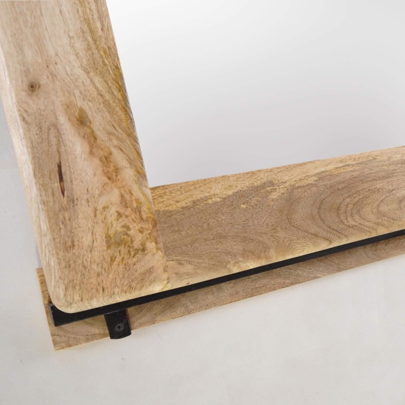 Badezimmerspiegel aus Holz und Metall 80 cm – Paris